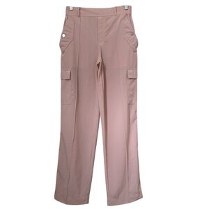 Athleta Vienna Cargo Wide Leg Pants Size 4 Orchid Pink Stretch Athleisure Travel